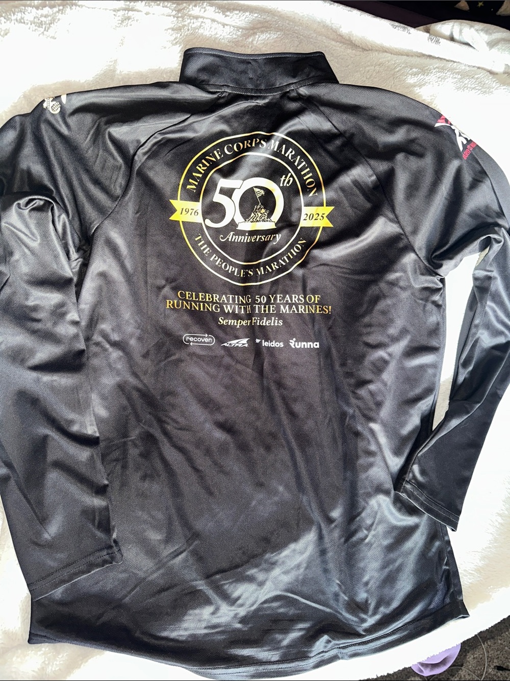 Men's Black Marine Corps Marathon 50th Anniversary Jacket